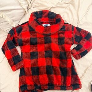 Old Navy Red and Black Checkered Top